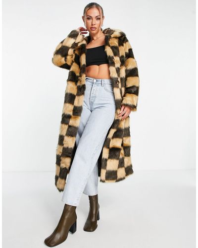 Missguided top fur coat