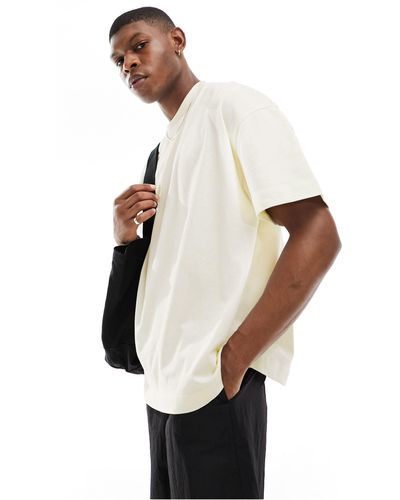 ASOS 4505 T-shirt squadrata oversize pesante vintage - Bianco