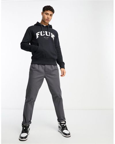 French Connection Fcuk - Hoodie Met Varsity Logo - Wit