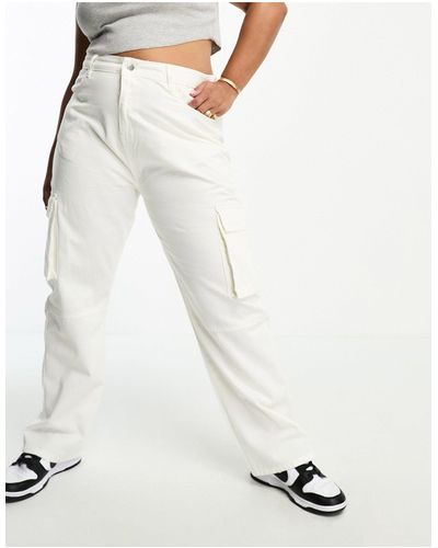 Yours Cargo Trousers - White