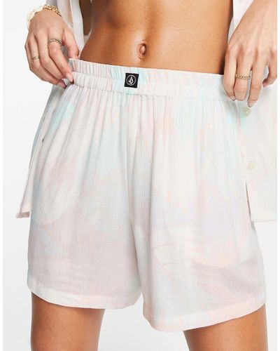 Volcom Pantalones cortos color palmy nites - Blanco