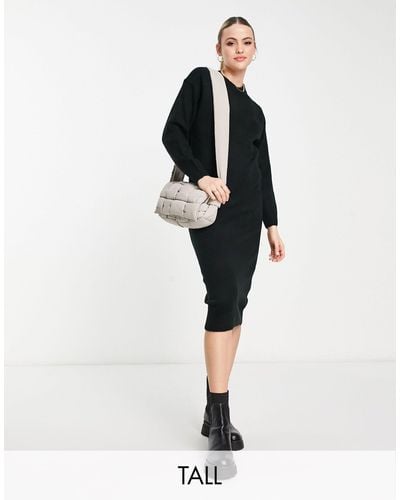 New Look Chunky Knitted Midi Dress - Black