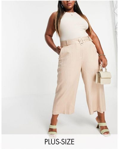 Forever New Tailored Wide Leg Pants - Natural