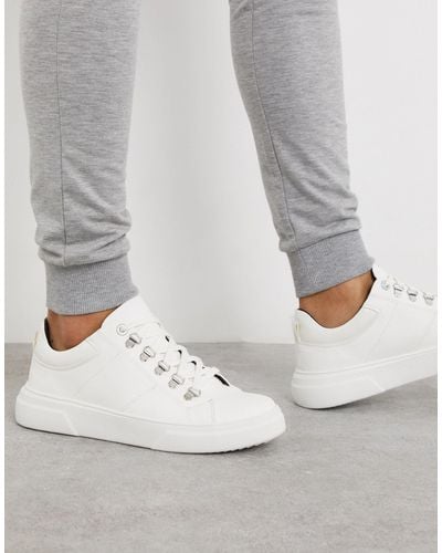 TOPMAN – weiße sneaker mit dicker sohle - Gelb