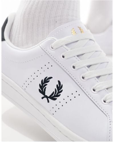 Fred Perry B721 Leather Trainers - White