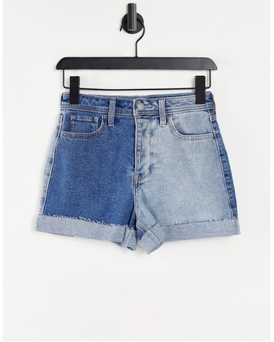 Hollister Pantalones cortos azul medio con lavado en dos tonos