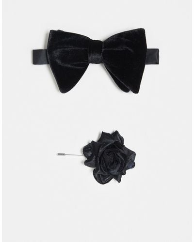 ASOS Velvet Bow Tie - Black