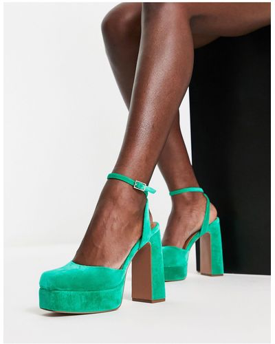 ASOS Peaked - scarpe con tacco alto e plateau verdi - Verde