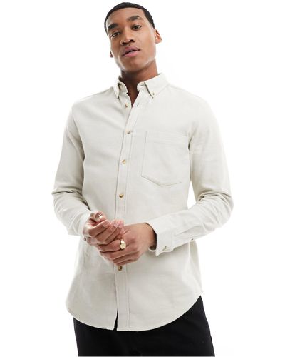 ASOS Brushed Oxford Shirt - White