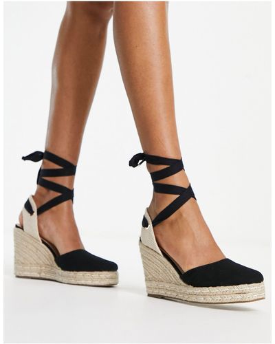 Schuh Venus Closed Toe Wedge Espadrilles - Black