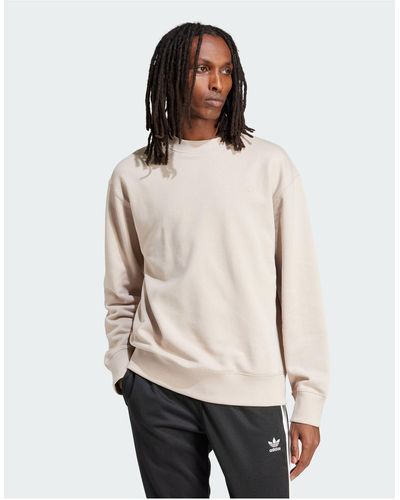 adidas Originals – adicolor contempo – sweatshirt aus frotteestoff - Natur