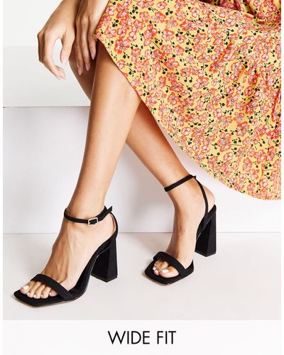Barely there best sale block heeled sandals