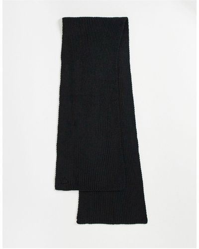 River Island Knitted Scarf With Triangle Patch - Black
