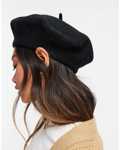 ASOS Wool Beret With Improved Fit - Black