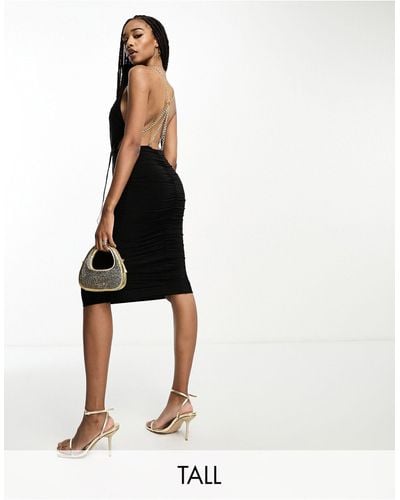 Missguided Carrianne Lace Long Sleeve Bra Insert Midi Dress Black, $60, Missguided