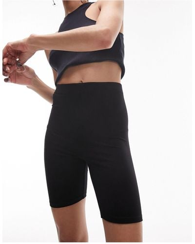 TOPSHOP Leggings corti basic neri - Nero