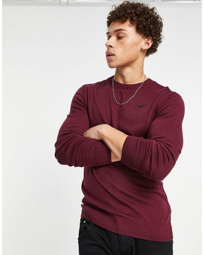 Hollister Co. Grey Wolf V-neck Sweaters for Men