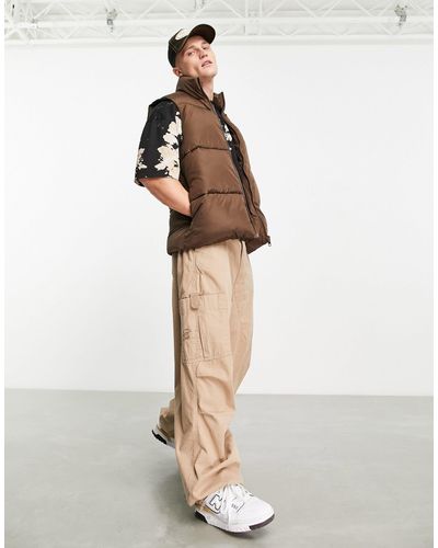 ASOS Puffer Gilet - Brown