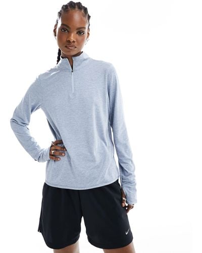 Nike Element Dri-fit Half Zip Mid Layer Long Sleeve Jacket - Blue
