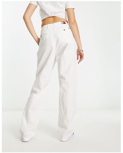 Tommy Hilfiger X shawn mendes - pantalon chino plissé en coton - Blanc