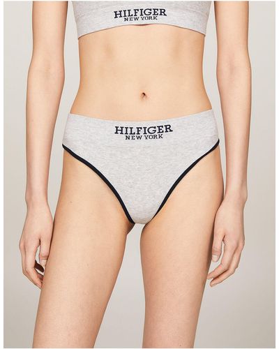 Tommy Hilfiger Contrast Piping Thong - White