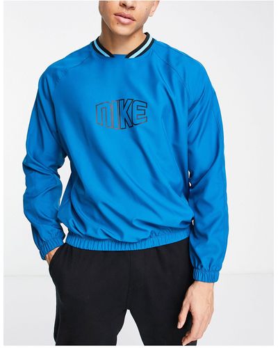 Nike Football – academy – langärmliges shell-sweatshirt - Blau
