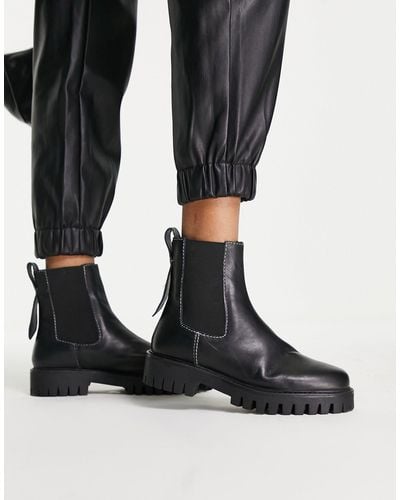 ASRA Clematis Chunky Chelsea Boots - Black