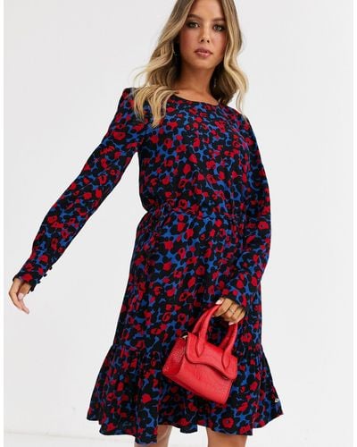 FABIENNE CHAPOT Bonnie Alison - Midi-jurk Met Print - Blauw