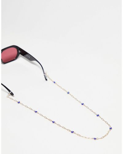 ASOS Catenina per occhiali da sole color con perline - Neutro
