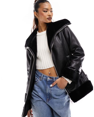 River Island – pilotenjacke - Schwarz