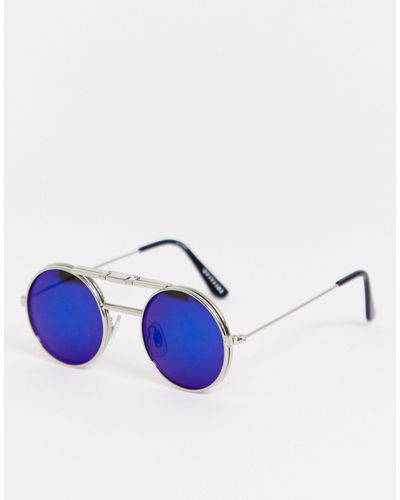 Spitfire – lennon – runde, e sonnenbrille zum hochklappen - Blau