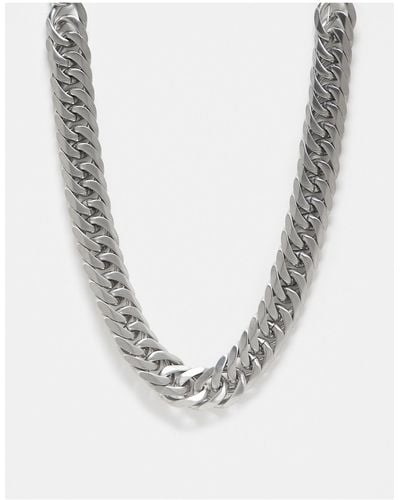 ASOS Waterproof Stainless Steel Chunky Neck Chain - White