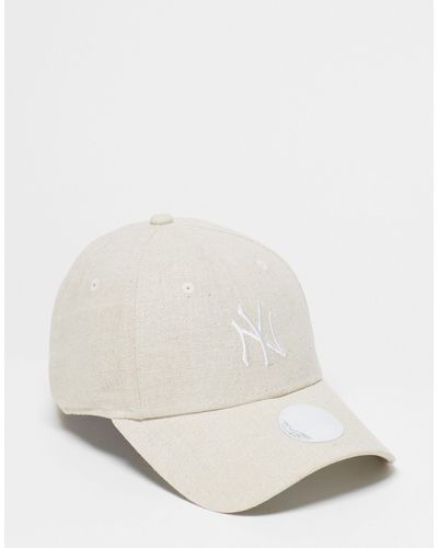 KTZ New York Yankees Linen 9forty Cap - Natural