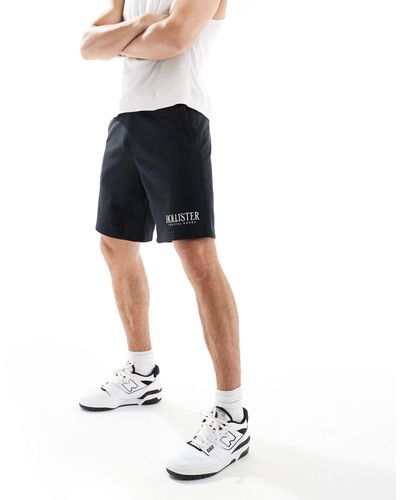 Hollister 9inch Tech Logo Sweat Shorts - Black