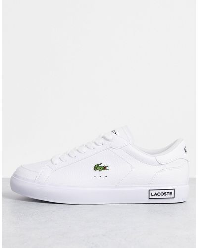 Lacoste – powercourt – sneaker aus leder - Weiß