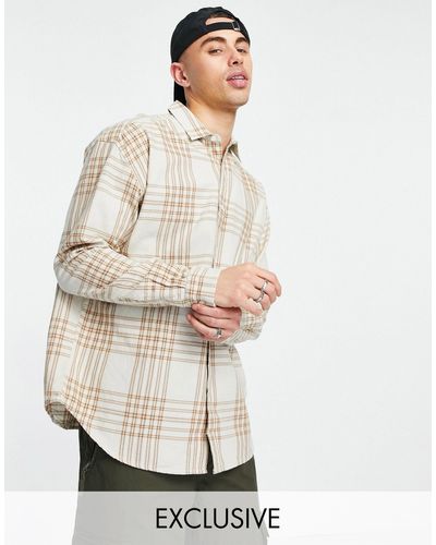 New Look Long Sleeve Oversized Check Shirt - Multicolor