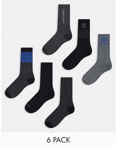Timberland Confezione da 6 paia di calzini multicolore - Nero
