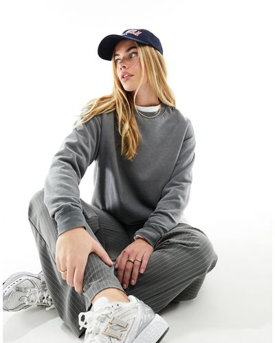 New Look Sweat oversize - délavé - Gris