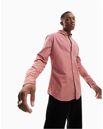 ASOS Slim Fit Oxford Shirt - Pink