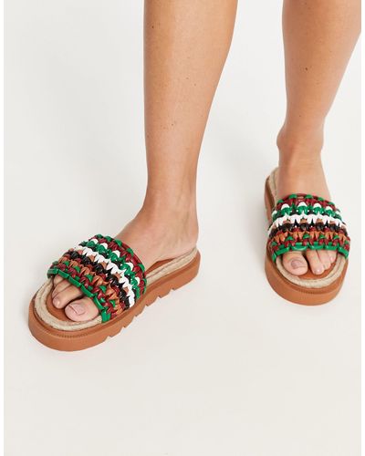 ASOS – jupiter – gewebte espadrilles - Mehrfarbig