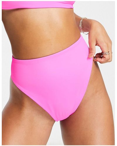 ASOS Mix And Match High Leg High Waist Bikini Bottoms - Pink