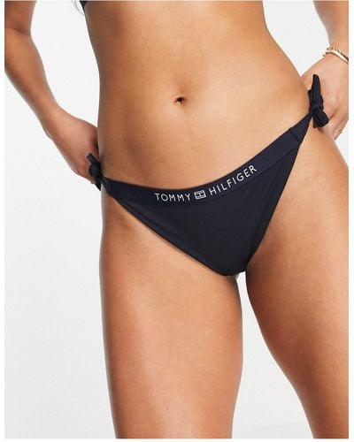 Tommy Hilfiger Women's CHEEKY STRING SIDE TIE Bikini, Eccentric