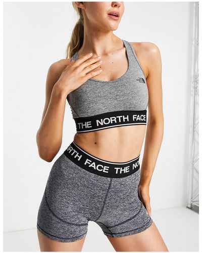 The North Face FLEX - Medium support sports bra - black/ice/black 