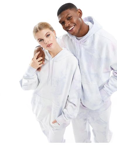 Weekday Unisex – oversize-kapuzenpullover - Weiß