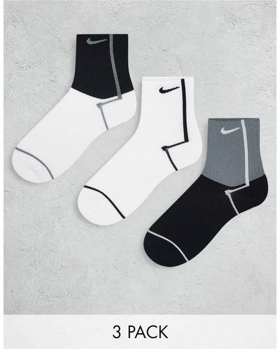 Nike – 3er-pack knöchelhohe socken - Grau