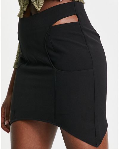 Urban Revivo Co-ord Thong Detail Mini Skirt - Black