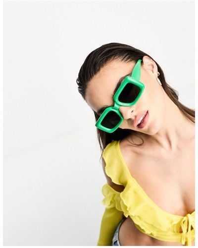 ASOS Chunky Square Sunglasses - Yellow