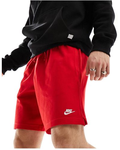 Nike Club Knit Shorts - Red