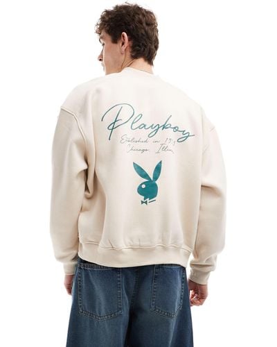 Mennace X Playboy Jersey Bomber Jacket - Natural