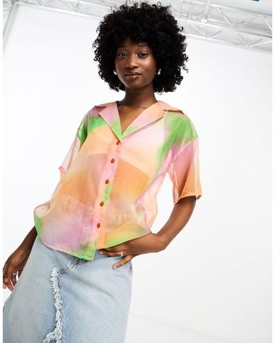 Bolongaro Trevor Sheer Printed Revere Shirt - Multicolour